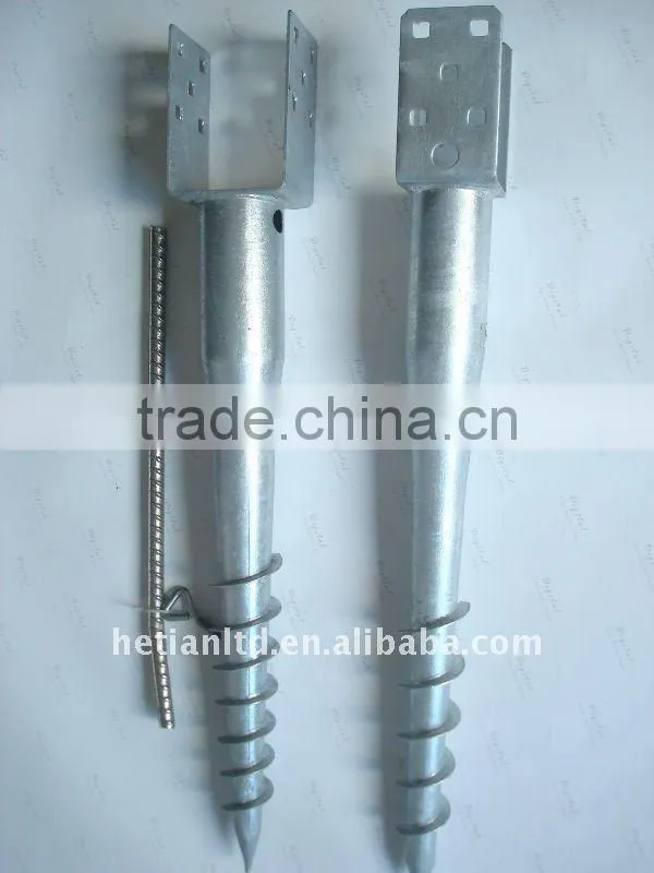 Hot dipped Galvanized Ground Screw Anchor for Fence