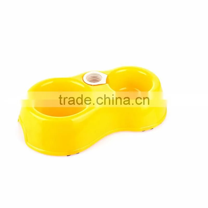 Eco-friendly plastic double dog bowl pet water feeder