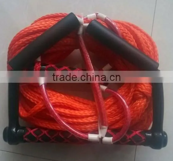 1/2'' Green Color PE material Braided Water Ski Rope with printed handle