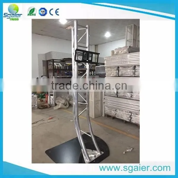 220x220mm spigot truss small curved TV stand