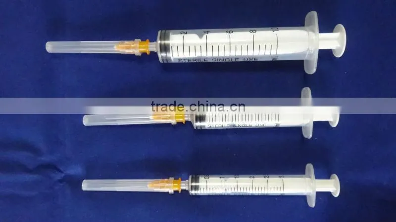 Disposable 3-parts Syringe Luer Slip/Lock with needle