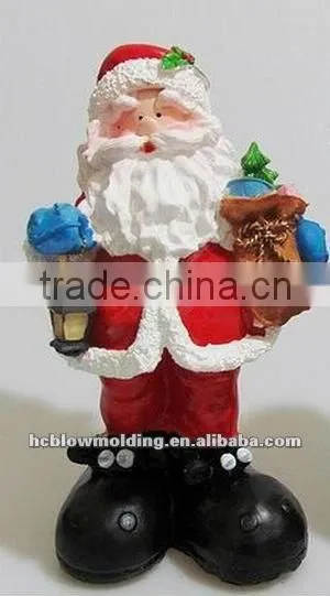 OEM Blow Molding PE Plastic Santa Claus Snowman 3d Action figure for Christmas Decorations