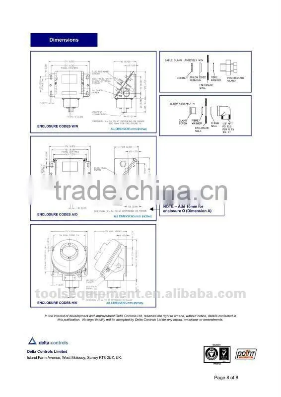 Pressure switch Delta-control 200 series