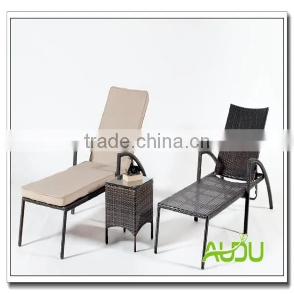 Audu Wholesale Resin Wicker Patio Sun loungers