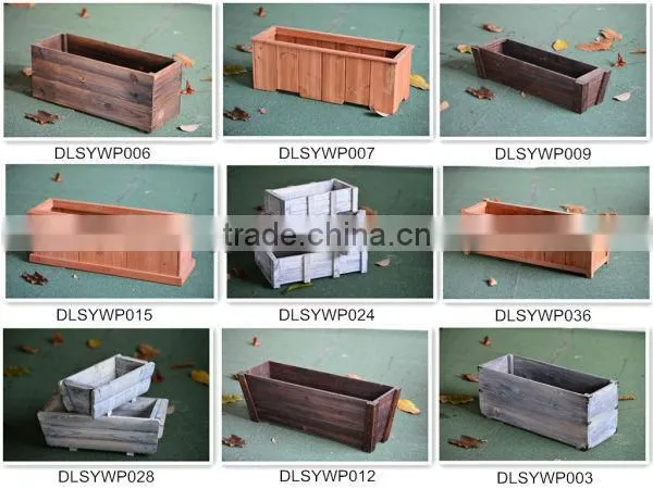 Large Decorative Flower Box Garden Wooden Planter Boxes Wholesale