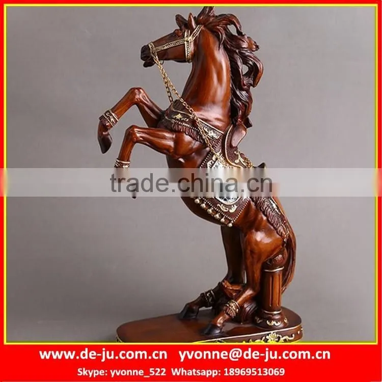 Office Feng Shui Golden Resin Horse Statue