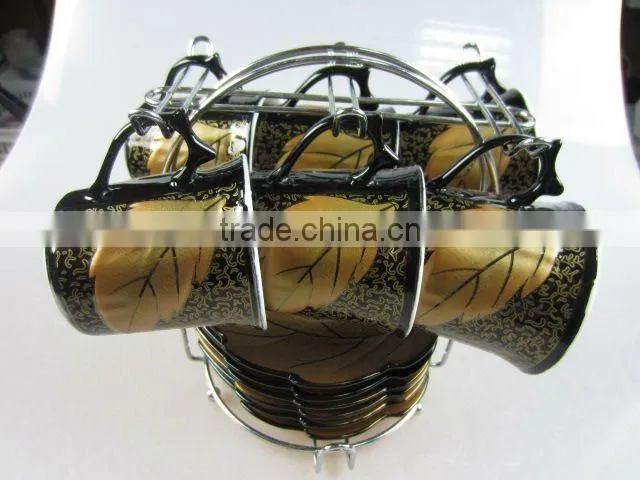 stock beautiful porcelain coffee set