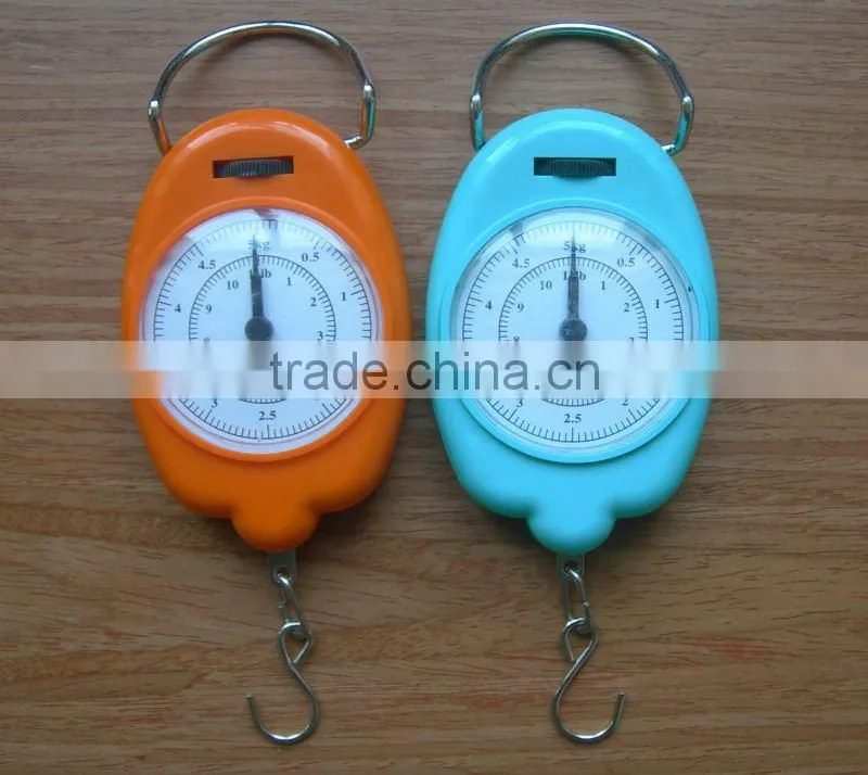 Good selling portable hanging hook plastic spring scale