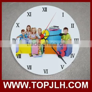 Topjlh good performance custom photo print sublimation wall clock