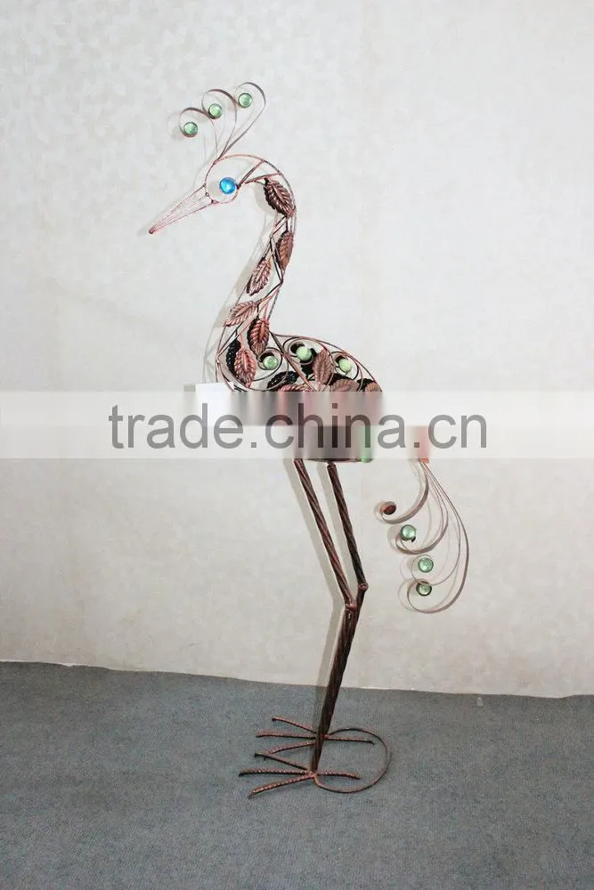 Metal peacock garden decoration