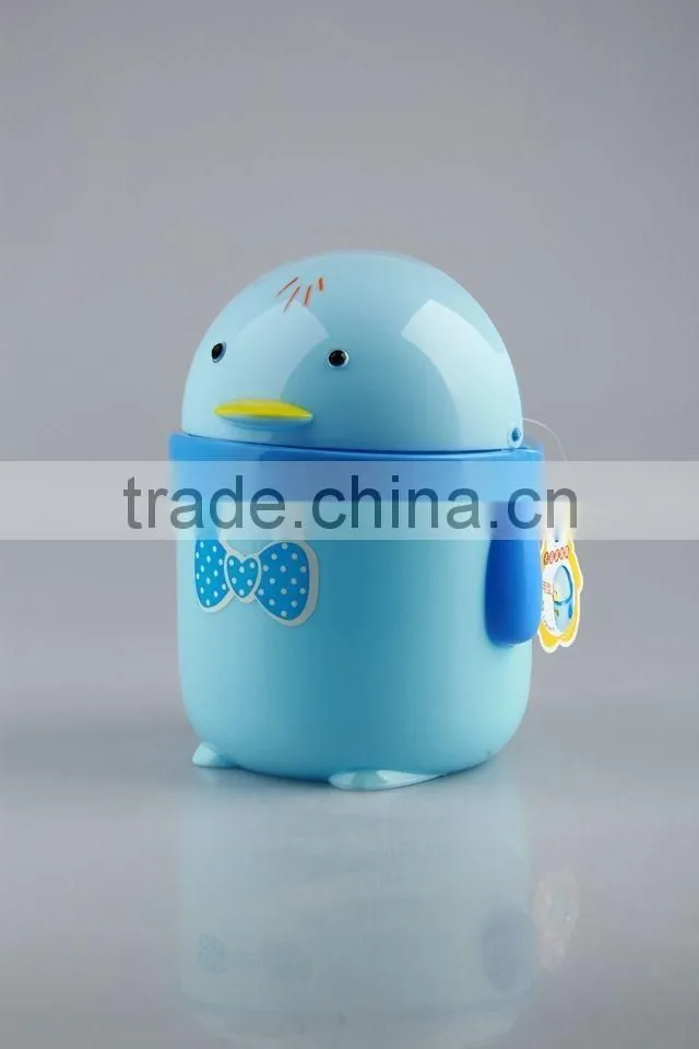 Household Garbage Can/Desktop bin With Cartoon Patterns Plastic Trash Can