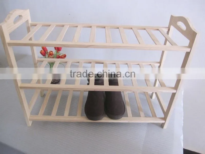 Homemade Solid Pine Wood Shoe Rack Furniture