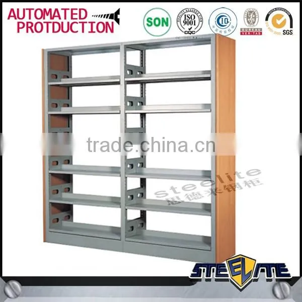 Simple design wooden book rack mobile mass shelf