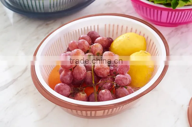Kitchen Vegetable and Fruit Plastic Draining Basket Drain Basket