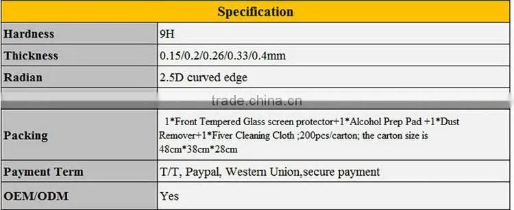 OEM&ODM product color frame tempered glass screen protector TGST110