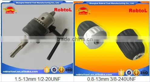 1.0-13mm JT33 Spanner drill chuck clamp Mini electric keyless keytype keyed self tighten light heavy duty