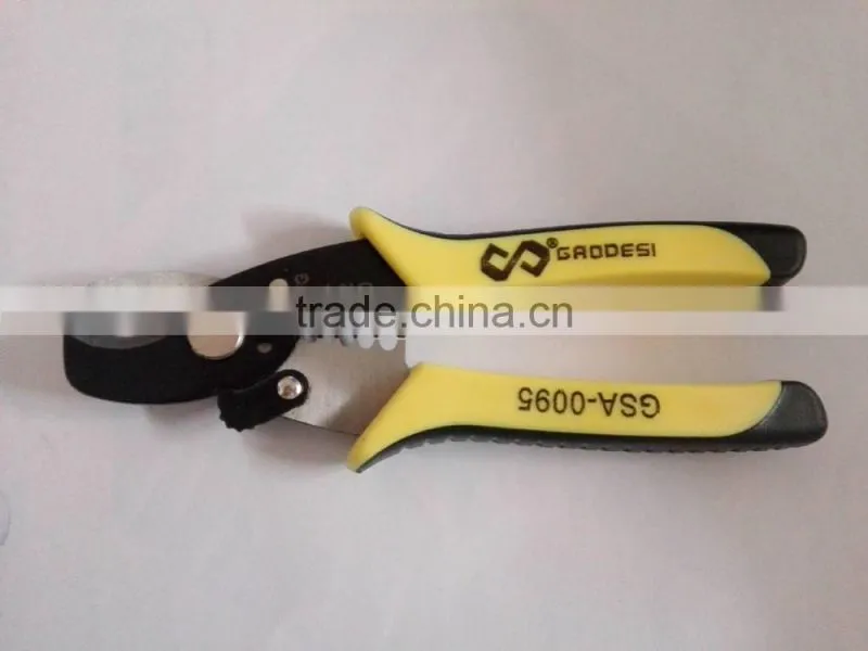 Multi-function cable cut wire stripping pliers