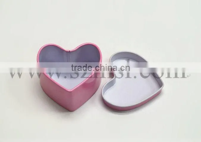 Heart shape tin box for candy,chocolate and gift