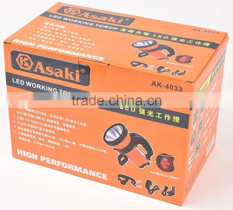 AK-4033 3W rechargeable led work torch