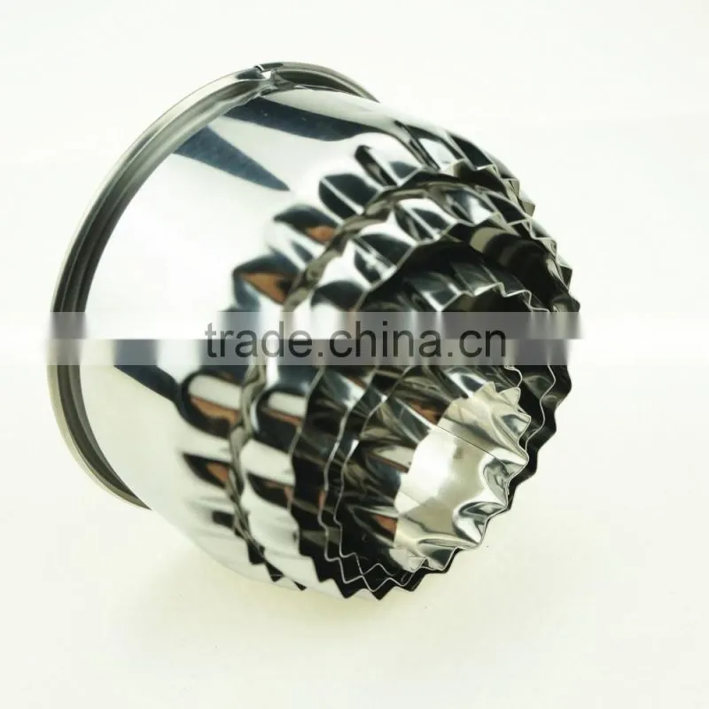 47099 5 pcs round shape stainless steel cookie cutter set