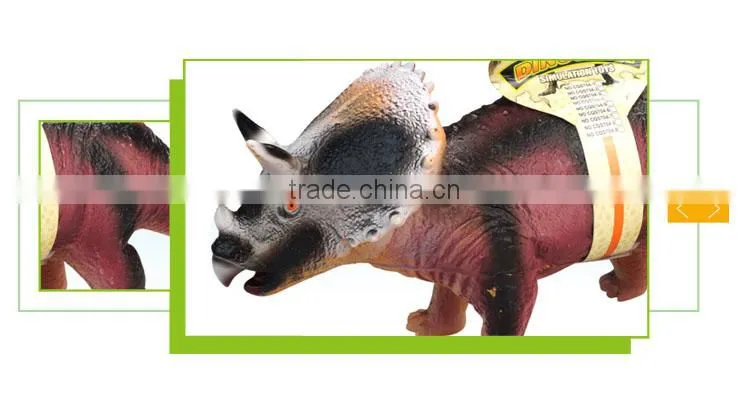 Most popular animal set game small soft rubber dinosaur toy