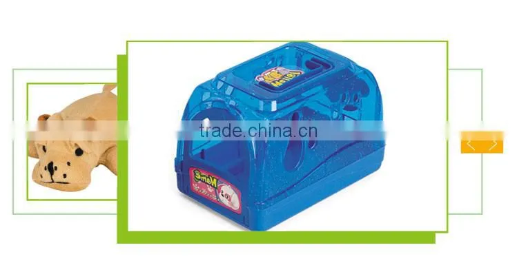 Latest kids play plastic cage cartoon set lovely squeaky dog toy