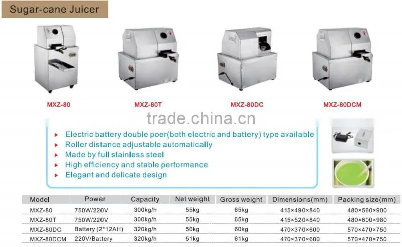 2017 Newest Professional Sugar Cane Juicer Factory Made Commercial sugarcane juice machine Sugar Cane Juice Extractor Machines