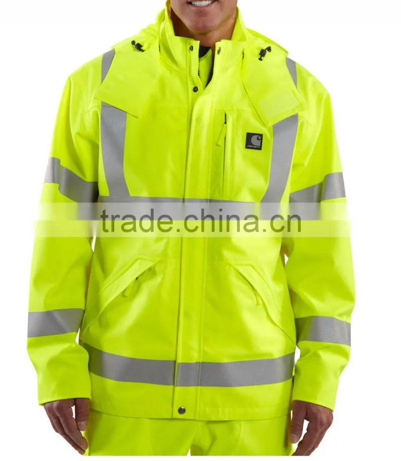 Hi Vis 3cm Lemon Windsheild Fleece Safety Jacket with zip front