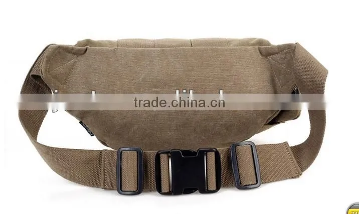 Canvas men sports leisure waist bag
