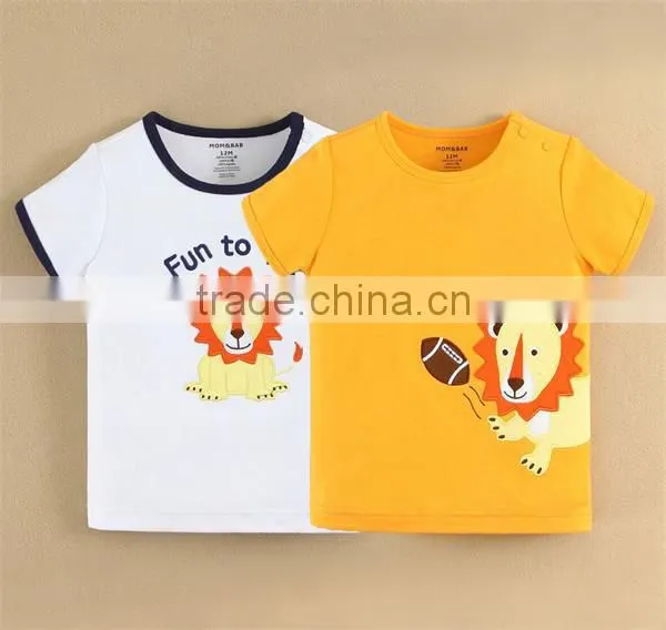 mom and bab 2015 baby clothes 100% cotton summer baby t shirt