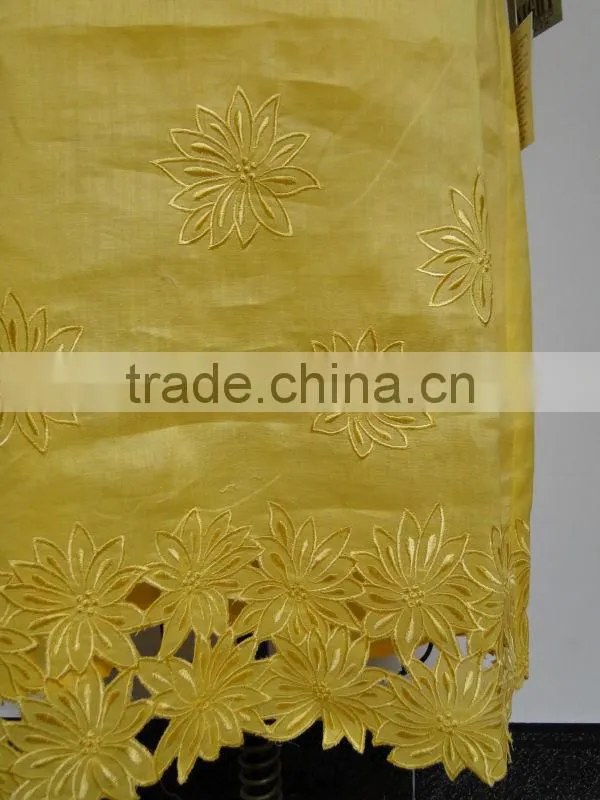Ladies 2 pcs blouse and skirt embroidery suit