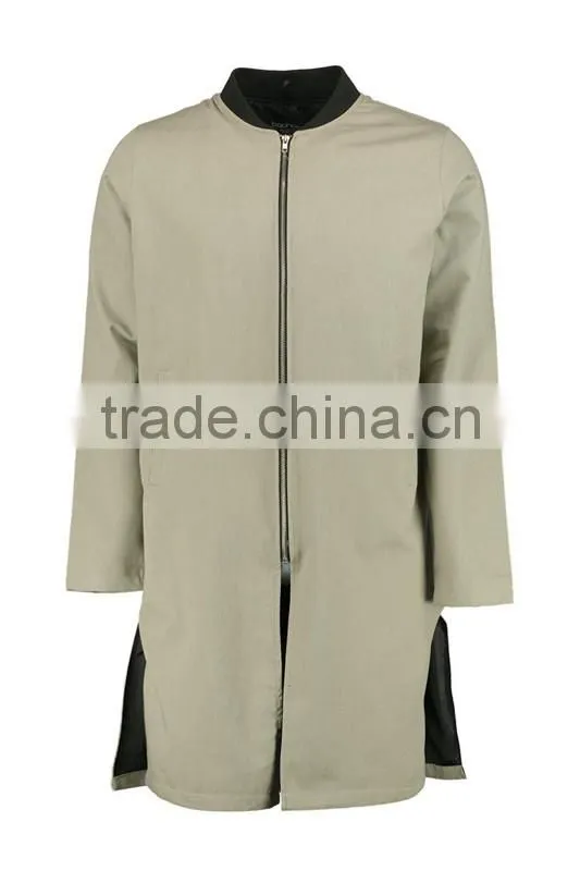 Custom long sleeves mens Zipper-up winter thick jersey jackets