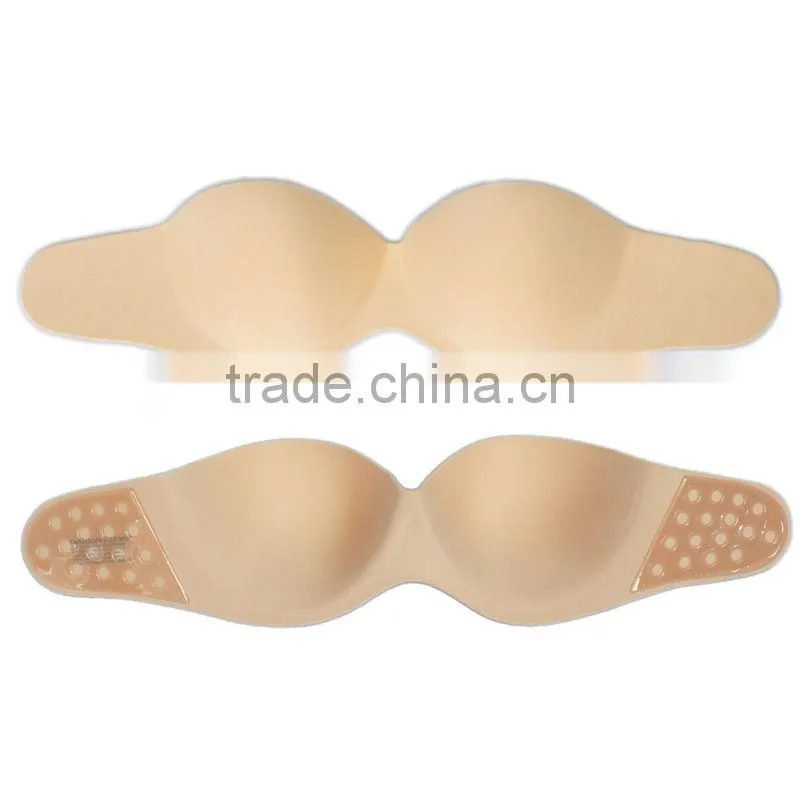 hotsell fashion push up bra,backless strapless invisible clear bra cups