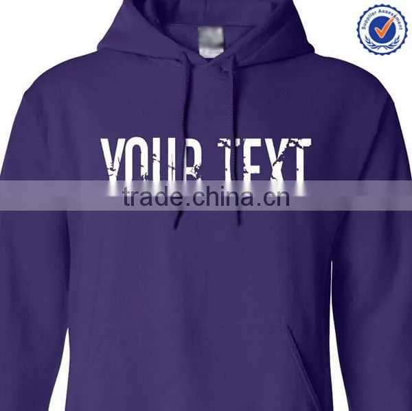 100% Cotton Mens Plain Pullover Hoodie With Your Logo