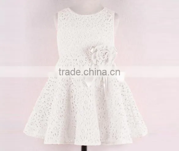 Kids Girls Lovely Sleeveless Lace Vest Baby Girl Maxi Dress 20120
