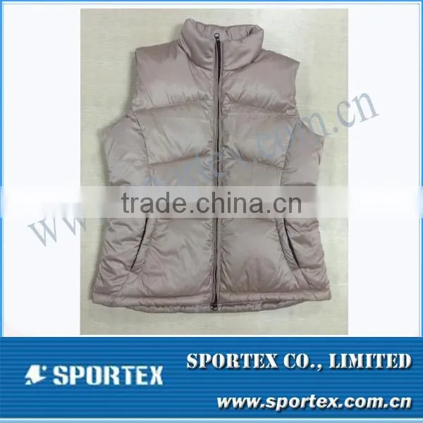 Winter vest jacket with padding for women