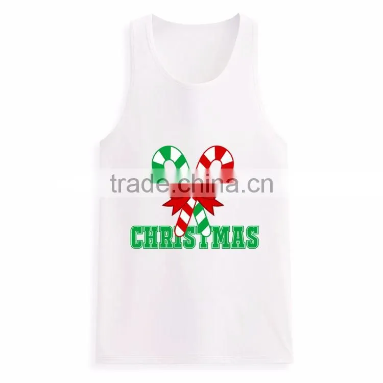 Latest fashion printing design custom wholesale mens 100 cotton tank top