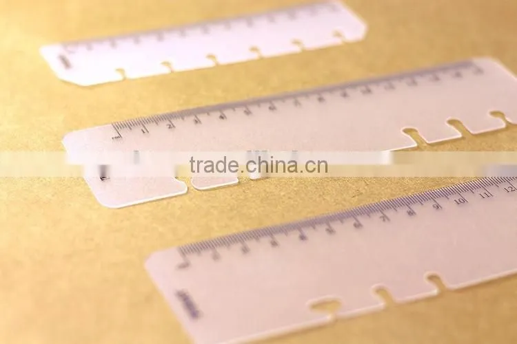 A5/A6/A7 Matte pp material ruler for planner 6 holes measure tools for notebook