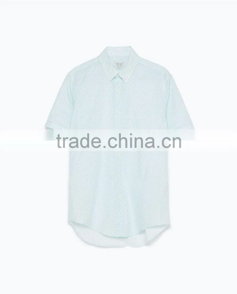 2015 wholesale shirt printing brand men shirts short sleeve popular design