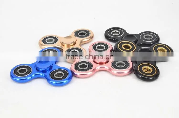 Hot selling yiwu factory wholesale plating electroplating hand finger toy fidget spinner