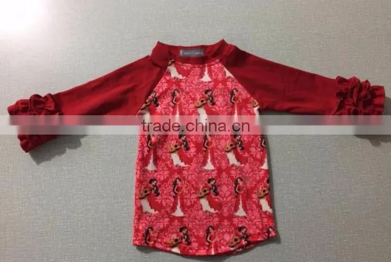 2017boy removing clothes of girl image wholesale icing cute animals printed shirt children ruffle shirts toddler