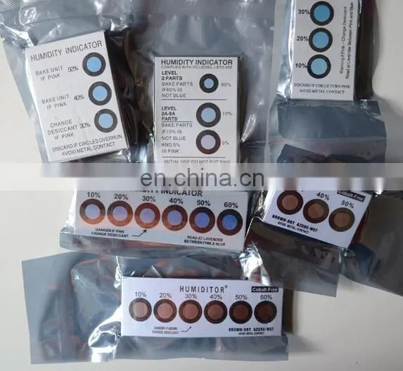 OEM free sample cobalt&cobalt free humidity indicator card