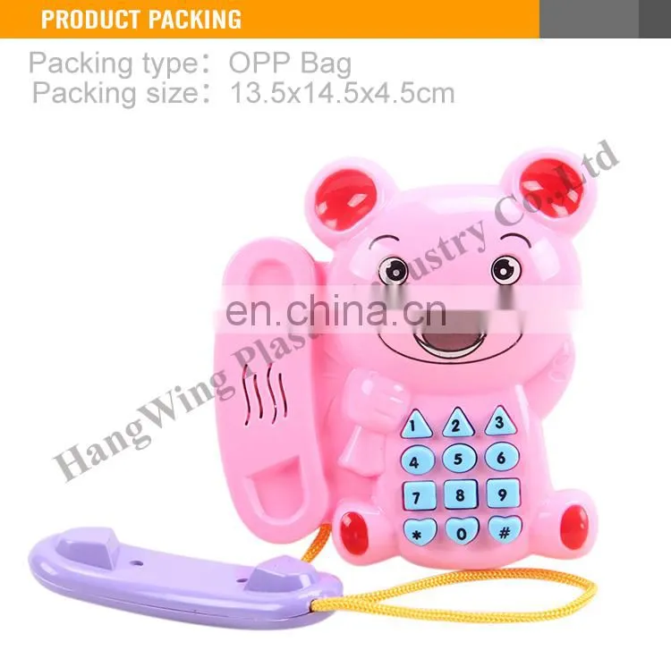 Lovely Musical Plastic Baby Mobile Phone Toys
