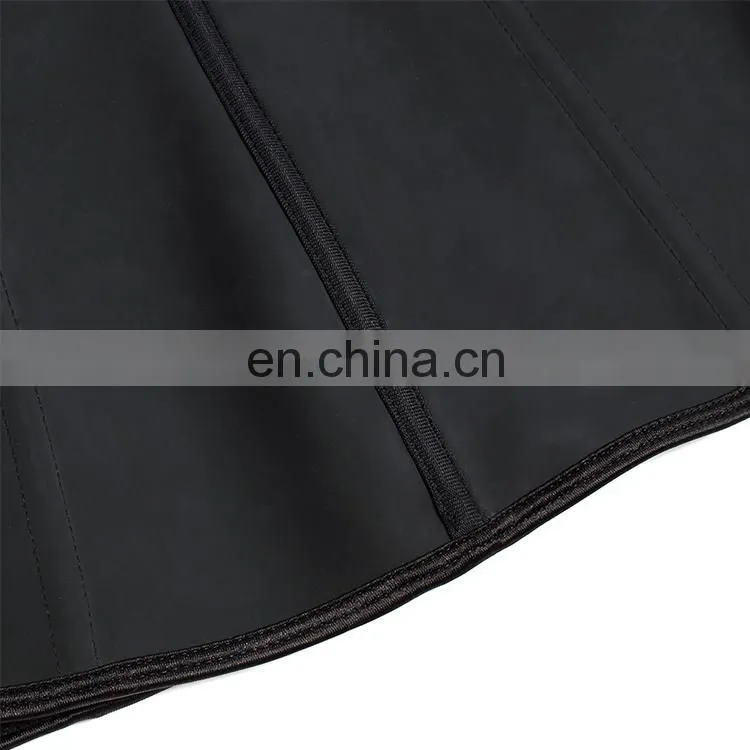 Latex Rubber Black 9 Steel Boned Figure Shaping Women Buckle Corset Women
