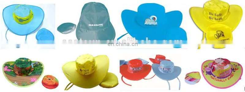 Foldable nylon polyester cowboy hat
