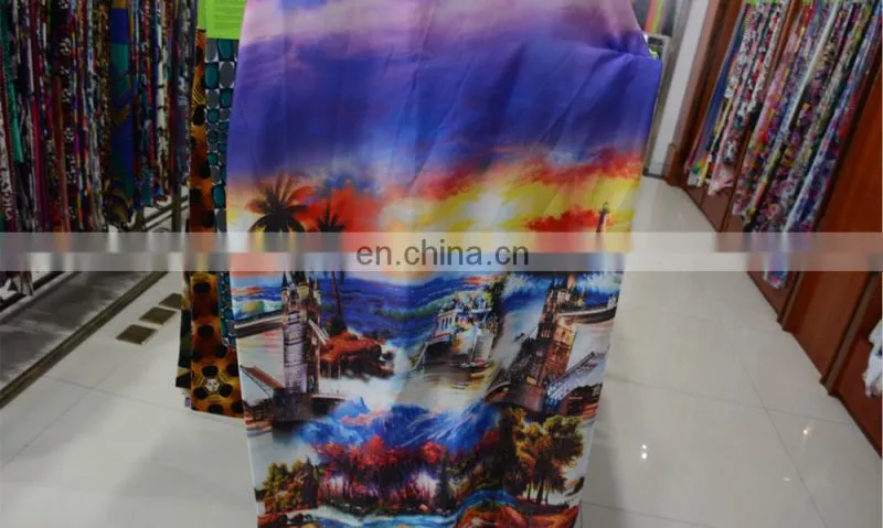 2014 European design digital printing silk fabric for dress