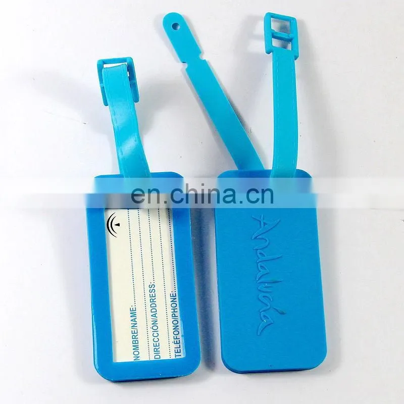 Custom any size and logo Pvc luggage tag, travel luggage tag