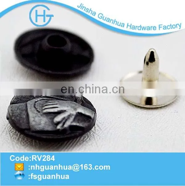 12mm black nickle metal jeans rivets buttons rivet