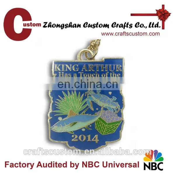 Promotional new products expert factory custom KING ARTHUR enamel badge medal