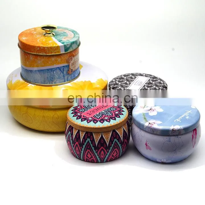 Great price various sizes pirintings and models tin candle set